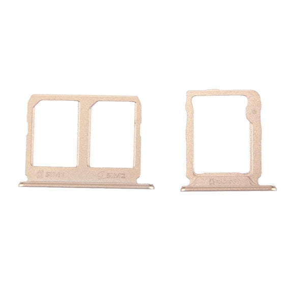 For Galaxy C9 Pro / C9000 SIM Card Tray + Micro SD Card Tray (Gold)