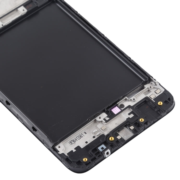 For Galaxy A10  Front Housing LCD Frame Bezel Plate (Black)