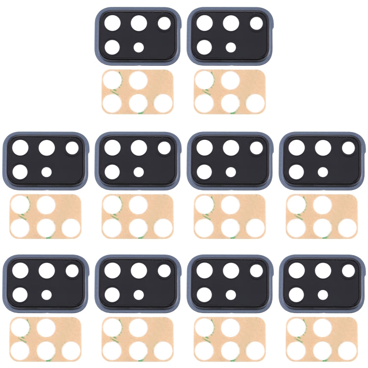 For Samsung Galaxy A71 10pcs Camera Lens Cover (Black)