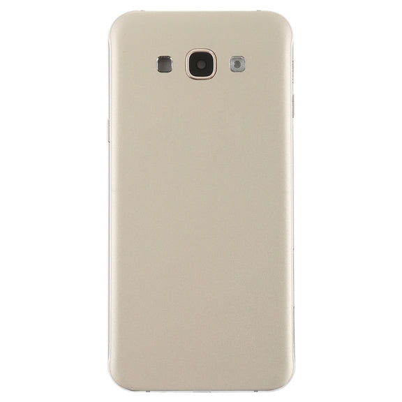 For Galaxy A8 Back Cover with Side Keys & Camera Lens (Gold)