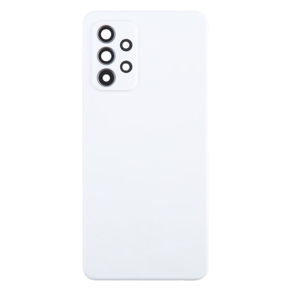 For Samsung Galaxy A52 5G / A52 4G Battery Back Cover with Camera Lens Cover(White)
