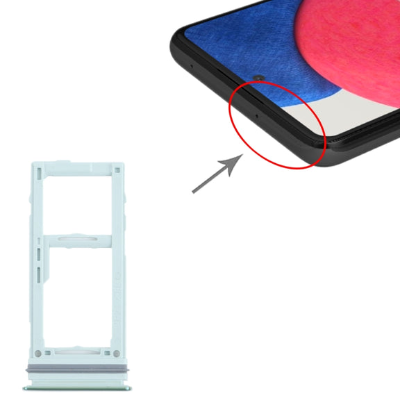 For Samsung Galaxy A52S 5G SM-A528 SIM Card Tray + SIM Card Tray / Micro SD Card Tray (Green)