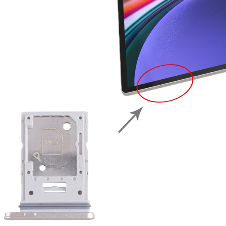 For Samsung Galaxy Tab S9 SIM + Micro SD Card Tray(Beige)