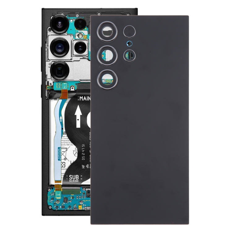For Samsung Galaxy S24 Ultra SM-S928B OEM Battery Back Cover with Camera Lens Cover(Black)
