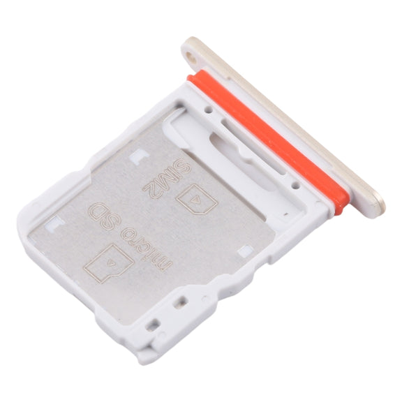 For Samsung Galaxy M55 SM-M556B Original SIM Card Tray + SIM Card Tray / Micro SD Card Tray (Gold)