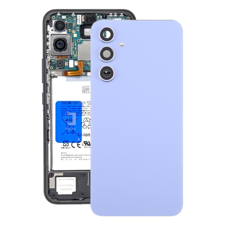 For Samsung Galaxy A54 SM-A546B Battery Back Cover with Camera Lens Cover(Purple)