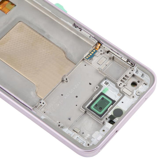 For Samsung Galaxy A35 SM-A356B Original LCD Screen Digitizer Full Assembly with Frame (Pink)