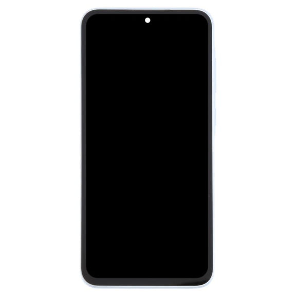 For Samsung Galaxy A35 SM-A356B OLED LCD Screen Digitizer Full Assembly with Frame (Baby Blue)