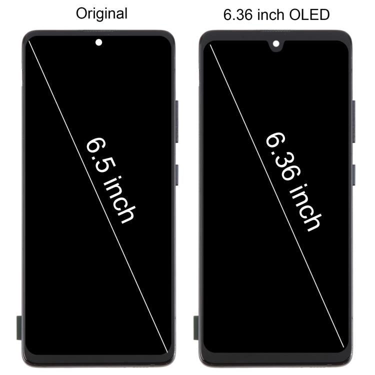 For Samsung Galaxy A51 5G SM-A516 6.36 inch OLED LCD Screen Digitizer Full Assembly with Frame (Silver)