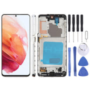 For Samsung Galaxy S21 5G SM-G991B 6.12 inch TFT LCD Screen Digitizer Full Assembly with Frame, Not Supporting Fingerprint Identification (Silver)