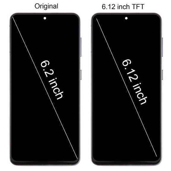 For Samsung Galaxy S21 5G SM-G991B 6.12 inch TFT LCD Screen Digitizer Full Assembly with Frame, Not Supporting Fingerprint Identification (Silver)