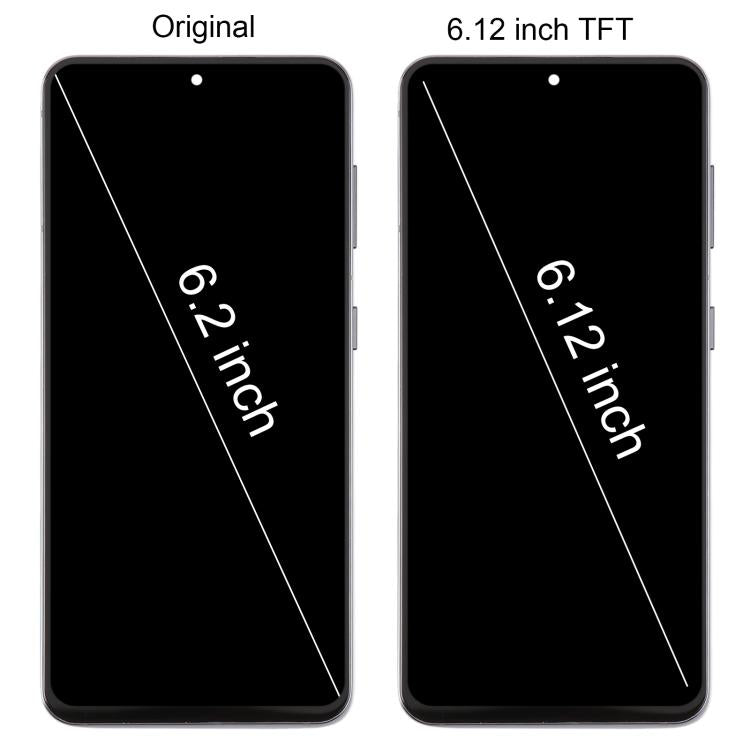For Samsung Galaxy S21 5G SM-G991B 6.12 inch TFT LCD Screen Digitizer Full Assembly with Frame, Not Supporting Fingerprint Identification (Silver)