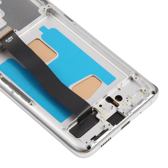 For Samsung Galaxy S20 Ultra SM-G988B 6.78 inch TFT LCD Screen Digitizer Full Assembly with Frame, Not Supporting Fingerprint Identification (Silver)