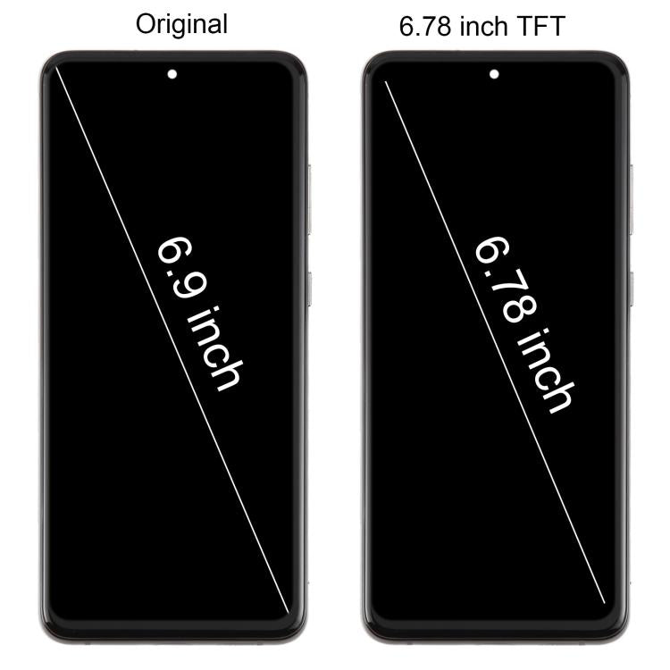 For Samsung Galaxy S20 Ultra SM-G988B 6.78 inch TFT LCD Screen Digitizer Full Assembly with Frame, Not Supporting Fingerprint Identification (Silver)