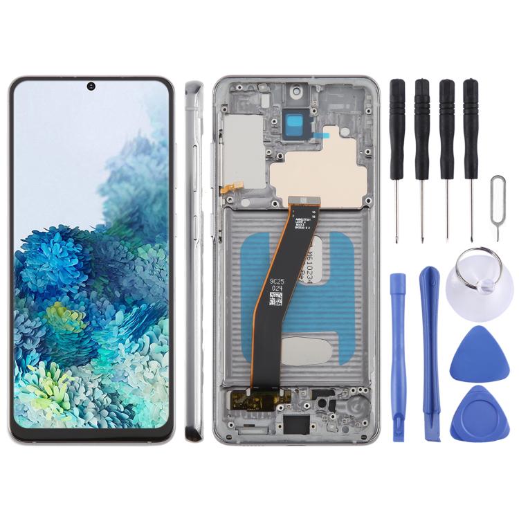 For Samsung Galaxy S20 4G SM-G980F 6.12 inch TFT LCD Screen Digitizer Full Assembly with Frame, Not Supporting Fingerprint Identification (Grey)
