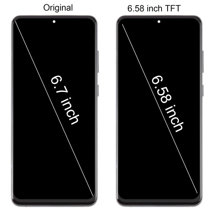 For Samsung Galaxy S20+ SM-G985F 6.58 inch TFT LCD Screen Digitizer Full Assembly with Frame, Not Supporting Fingerprint Identification (Silver)