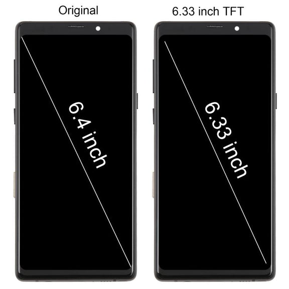 For Samsung Galaxy Note9 SM-N960F 6.33 inch TFT LCD Screen Digitizer Full Assembly with Frame (Black)