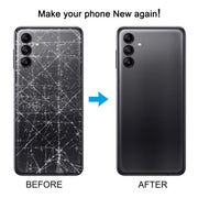 For Samsung Galaxy A04s SM-A047F Back Cover with Camera Lens Cover(Black)