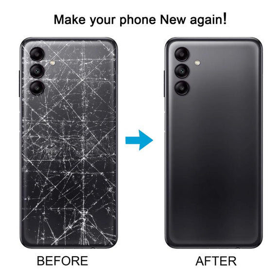 For Samsung Galaxy A04s SM-A047F Back Cover with Camera Lens Cover(Black)