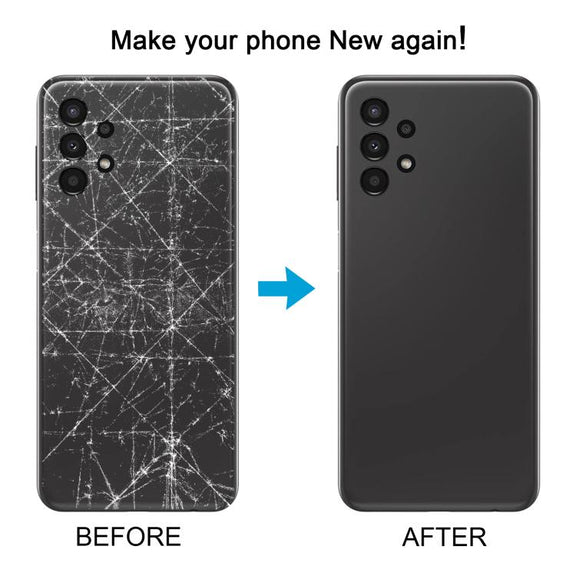 For Samsung Galaxy A13 SM-A135F Back Cover with Camera Lens Cover(Black)
