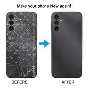 For Samsung Galaxy A14 SM-A145F Back Cover with Camera Lens Cover(Black)