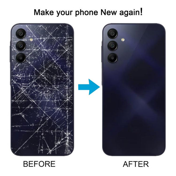 For Samsung Galaxy A15 SM-A155F Back Cover with Camera Lens Cover(Blue)