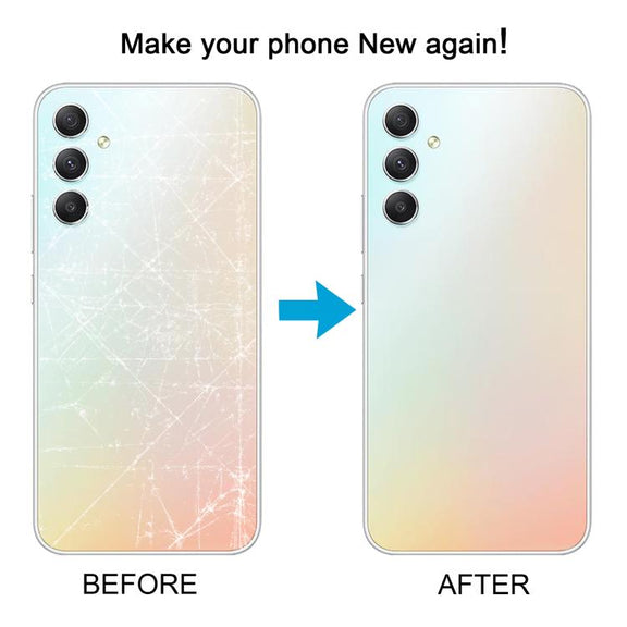For Samsung Galaxy A34 SM-A346B Back Cover with Camera Lens Cover(Black)