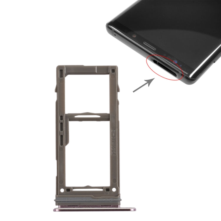 For Galaxy Note9 SIM Card Tray +  Micro SD Card Tray (Purple)