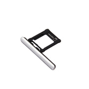 Micro SD Card Tray + Card Slot Port Dust Plug for Sony Xperia XZ Premium (Single SIM Version)(Silver)