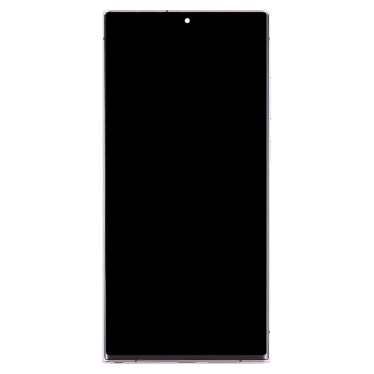 For Samsung Galaxy S23 Ultra SM-S918B EU Edition Original LCD Screen Digitizer Full Assembly with Frame (Purple)