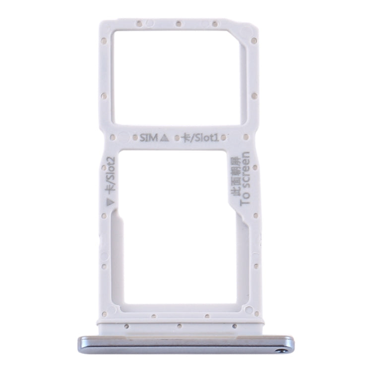 SIM Card Tray + SIM Card Tray / Micro SD Card Tray for Huawei Y9s(Silver)