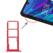 SIM Card Tray + SIM Card Tray + Micro SD Card Tray for Huawei Y6 Pro (2019) (Red)
