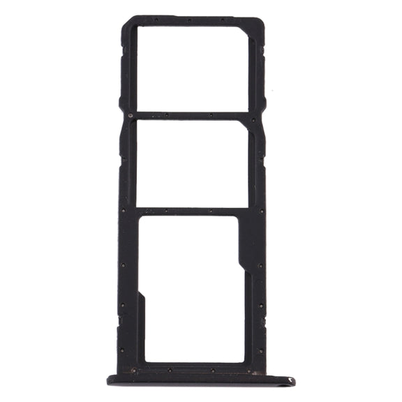 SIM Card Tray + SIM Card Tray + Micro SD Card Tray for Huawei Y6 (2019) (Black)
