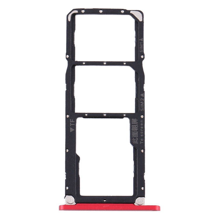 SIM Card Tray + SIM Card Tray + Micro SD Card Tray for Huawei Enjoy Max (Red)