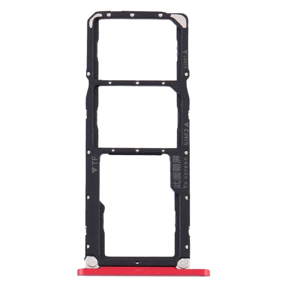 SIM Card Tray + SIM Card Tray + Micro SD Card Tray for Huawei Enjoy Max (Red)