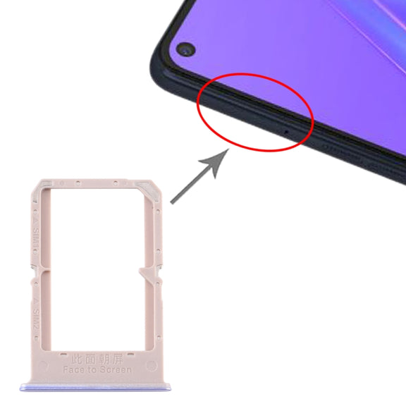 For OPPO A72 5G / K7X 5G / A53 5G SIM Card Tray + SIM Card Tray(Purple)