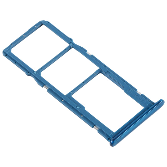 SIM Card Tray + SIM Card Tray + Micro SD Card Tray for Motorola Moto E6 Play/XT2029/XT2029-1(Blue)