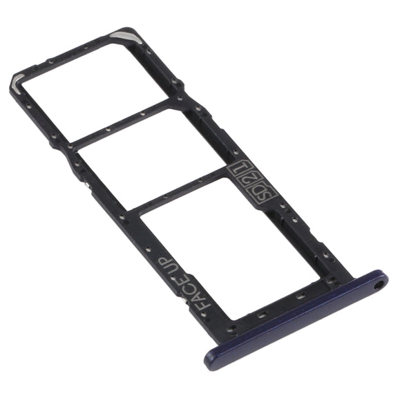 SIM Card Tray + SIM Card Tray + Micro SD Card Tray for Motorola Moto G8 Power Lite (Black)