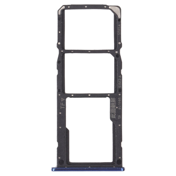SIM Card Tray + SIM Card Tray + Micro SD Card Tray for Huawei Y5p (Blue)