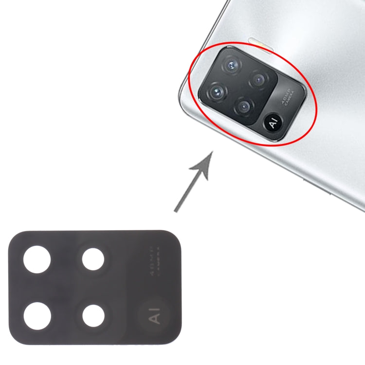 For OPPO Reno5 F CPH2217 10pcs Back Camera Lens
