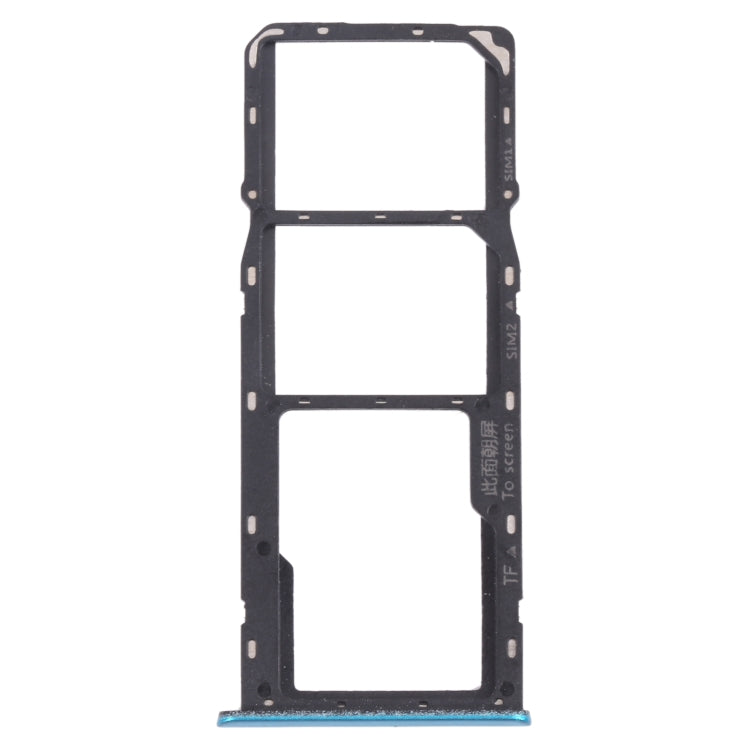 For OPPO Realme 5i RMX2030, RMX2032 SIM Card Tray + SIM Card Tray + Micro SD Card Tray (Green)