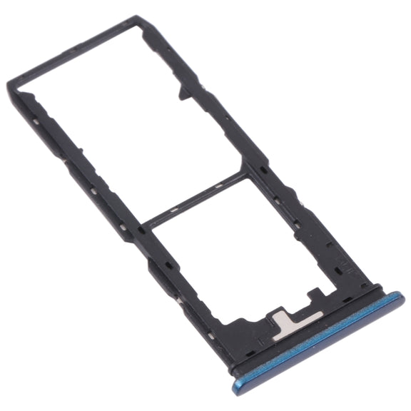 For vivo Y30 (China) / Y20s V2034A SIM Card Tray + SIM Card Tray + Micro SD Card Tray (Blue)