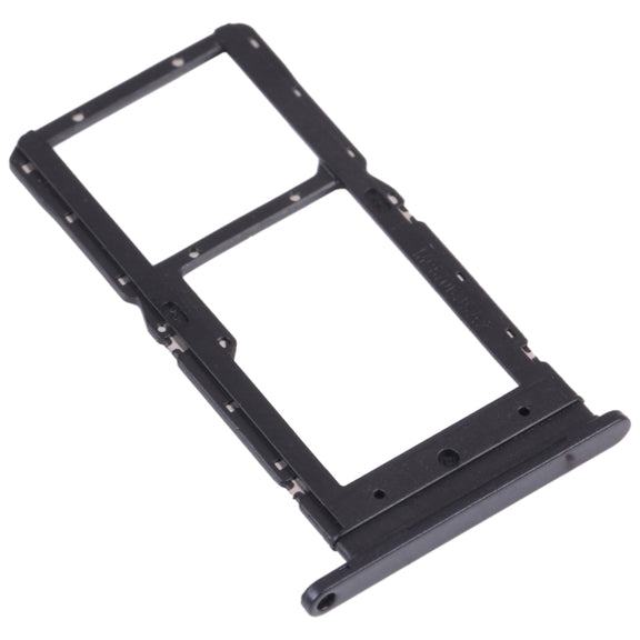 SIM Card Tray + SIM Card Tray / Micro SD Card Tray for Honor play 5T (Black)