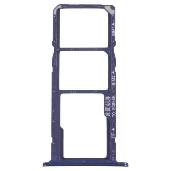 SIM Card Tray + SIM Card Tray + Micro SD Card Tray for Huawei Y5 lite (2018) (Blue)