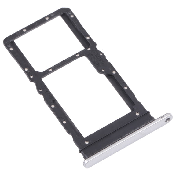 SIM Card Tray + SIM Card Tray / Micro SD Card Tray for Honor Play 30 Plus(Silver)