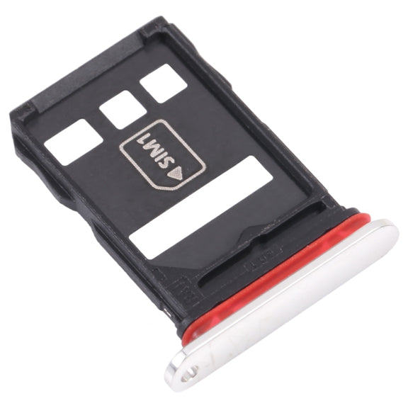 SIM Card Tray + NM Card Tray for Huawei Mate 40E 5G (Silver)