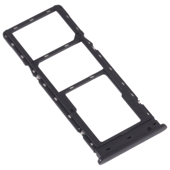 For Tecno Camon 17P CG7 SIM Card Tray + SIM Card Tray + Micro SD Card Tray (Black)