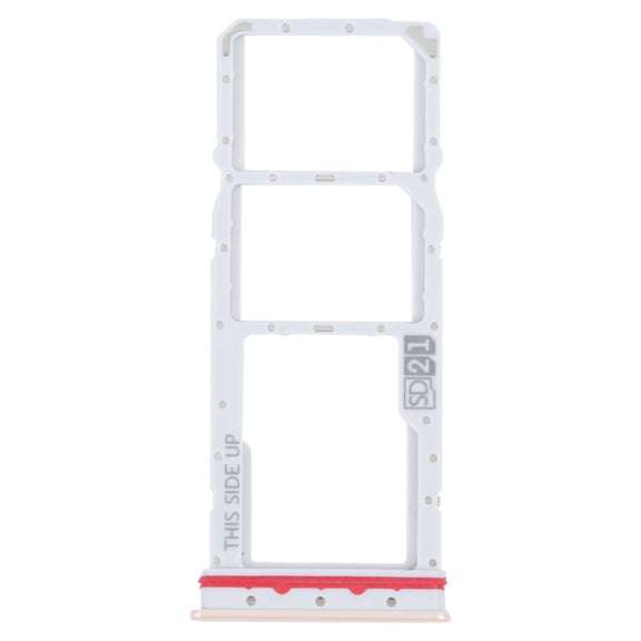 For Motorola Moto G32 SIM Card Tray + SIM Card Tray + Micro SD Card Tray (Gold)