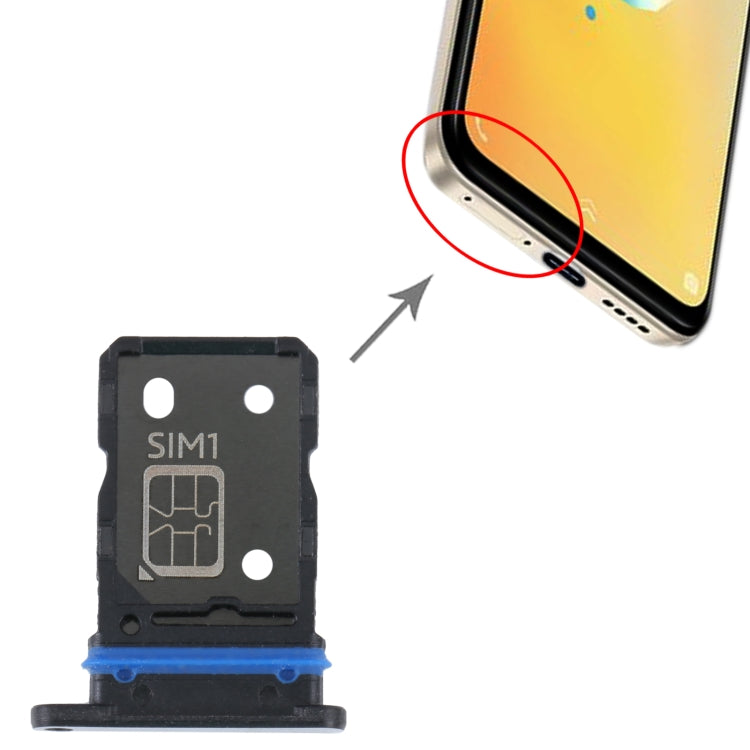For vivo S15e SIM Card Tray + SIM Card Tray (Black)
