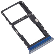 For TCL 30 / 30+ / 30 5G Original SIM Card Tray + Micro SD Card Tray(Black)